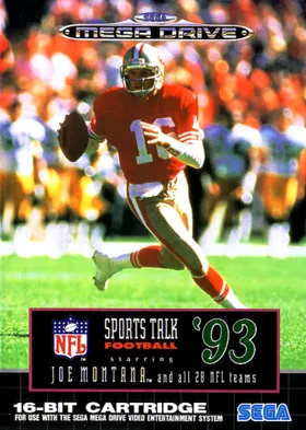 NFL Sports Talk Football '93 Starring Joe Montana (USA, Europe) box cover front